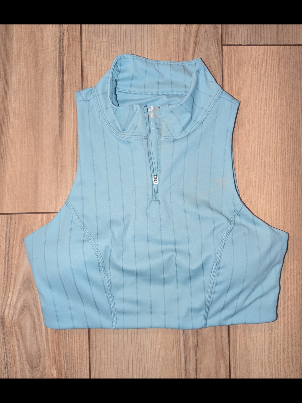 JoyLab Sky Blue High-Neck Front-Zip Sports Bra